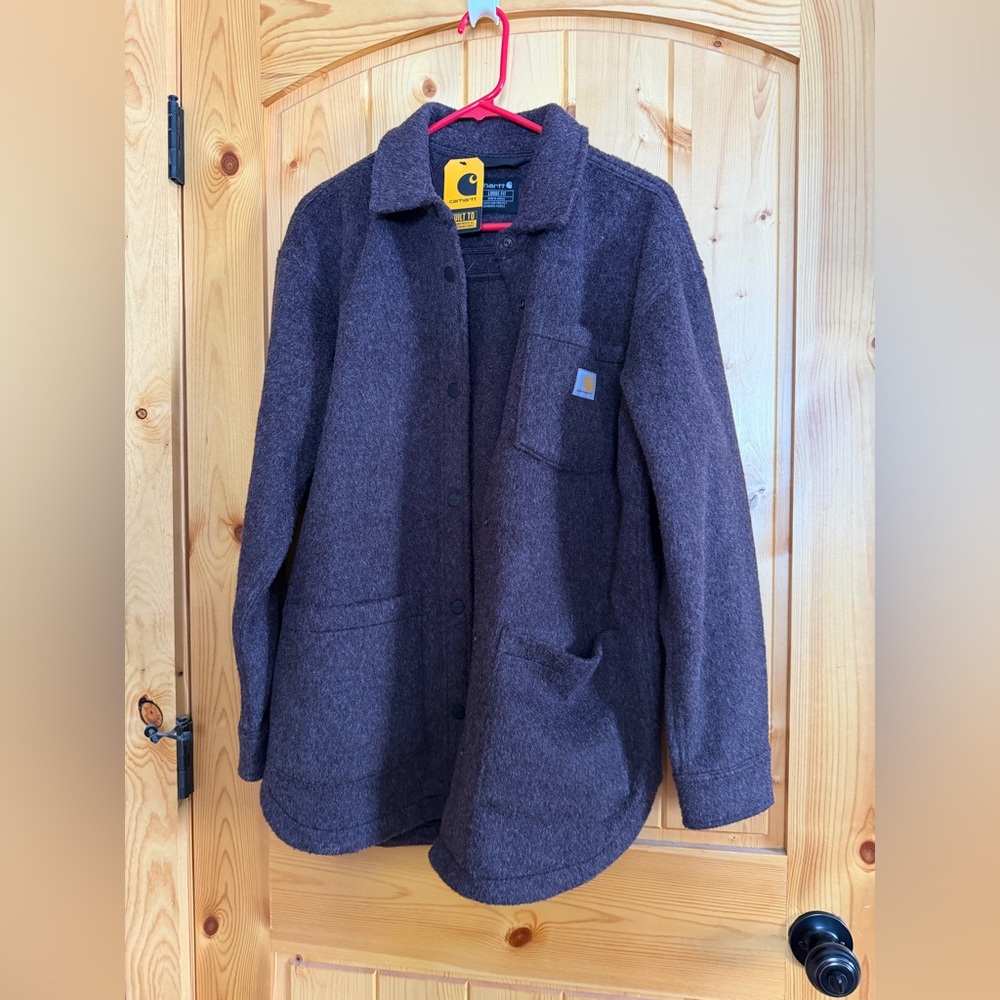 Carhartt Charcoal Wool Shirt Jacket